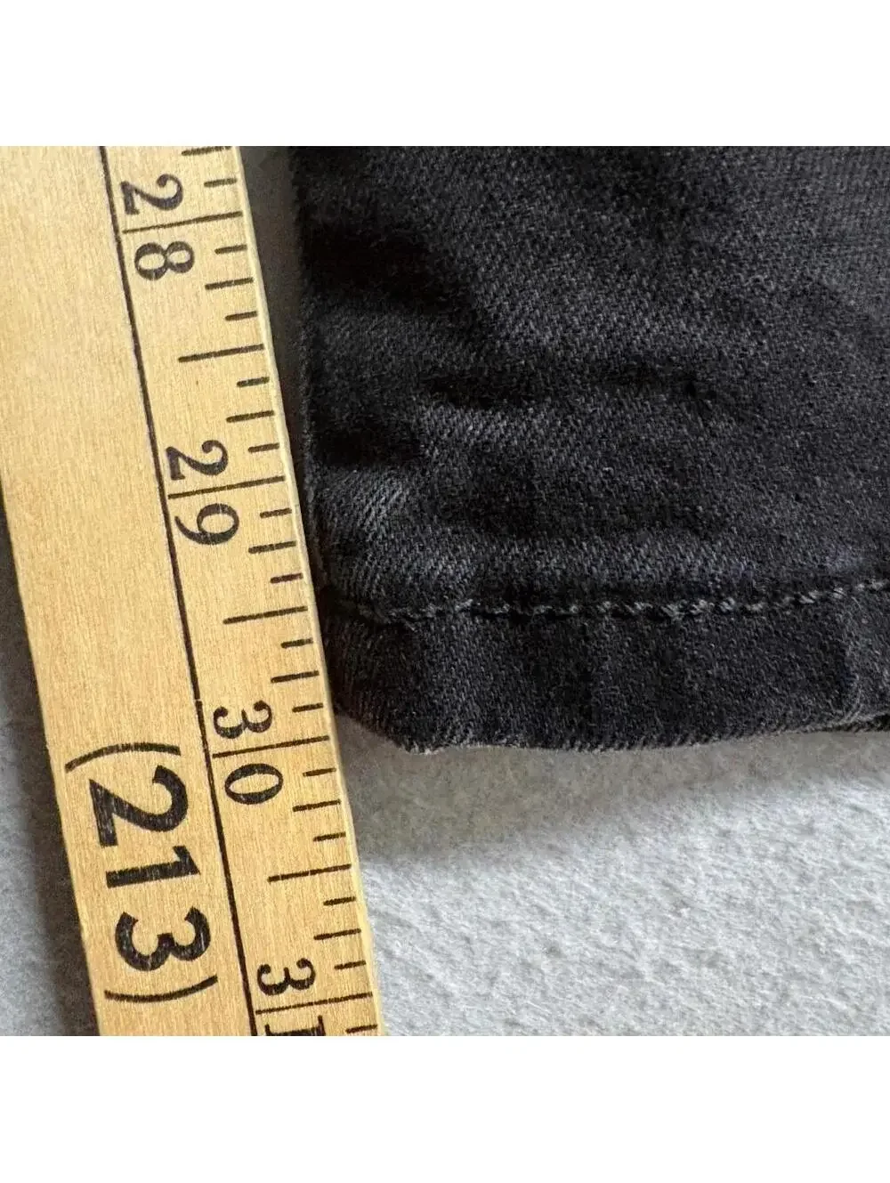DML Jeans Mens 30x30 Black Moto Biker Denim Slim Straight Leg Pants